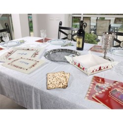 Yair Emanuel Embroidered Matzah Holder - Pomegranates