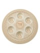Ornate Passover Seder Plate With Floral Design in Gold