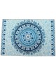Blue Shabbat and Yom Tov Pomegranate Mandala Glass Challah Tray