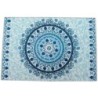 Blue Shabbat and Yom Tov Pomegranate Mandala Glass Challah Tray