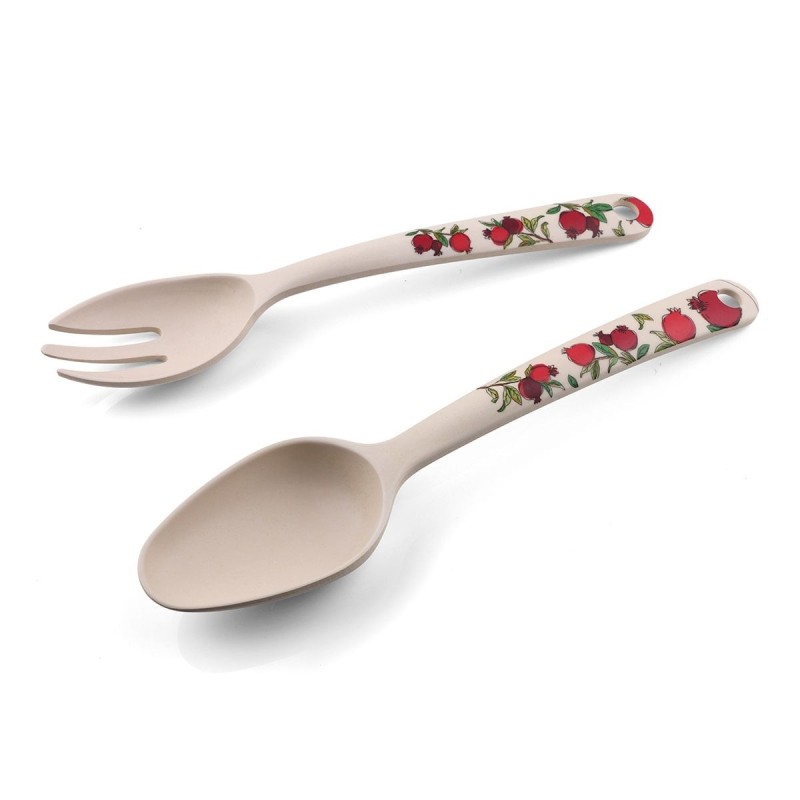 Yair Emanuel Bamboo Serving Spoon Set (2 Pieces)