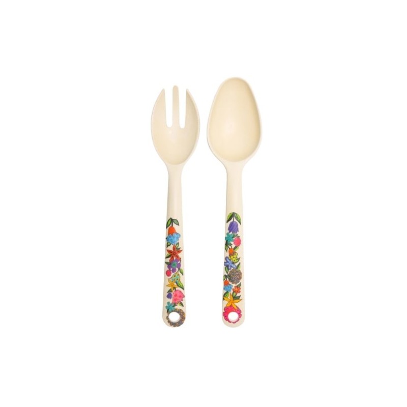 Yair Emanuel Bamboo Serving Spoon Set (2 Pieces)