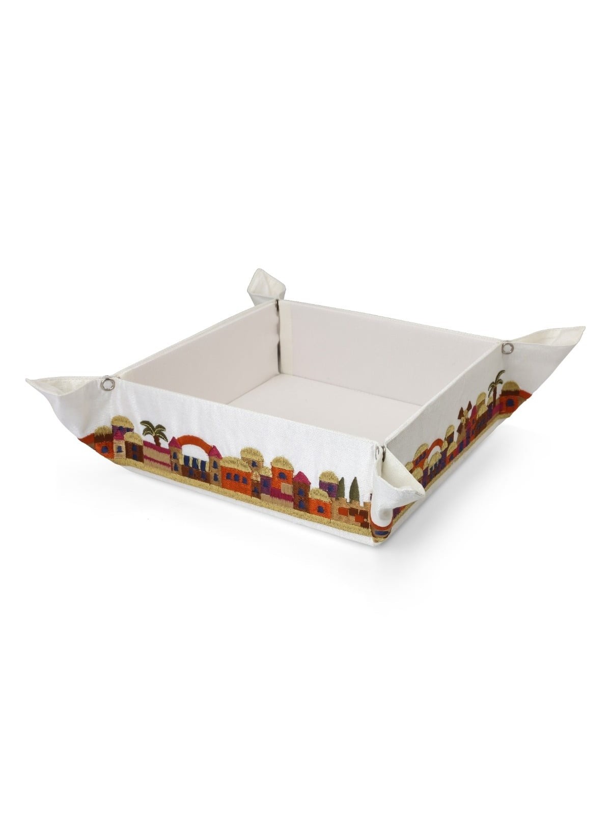 Yair Emanuel Embroidered Matzah Tray - Jerusalem