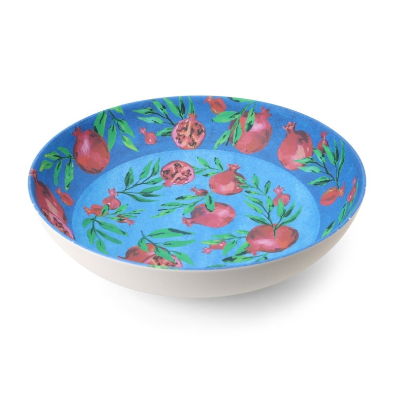 Large Pomegranate Bamboo Bowl from Yair Emanuel