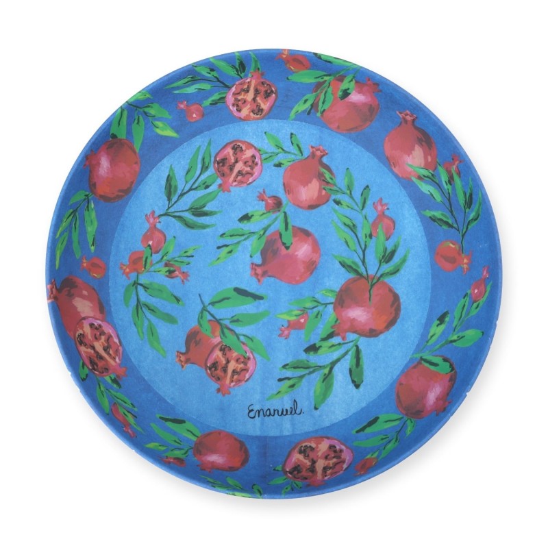 Large Pomegranate Bamboo Bowl from Yair Emanuel