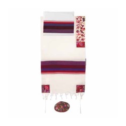 Yair Emanuel Woven Cotton Tallit Set Hand... | Jewish Gift from Israel