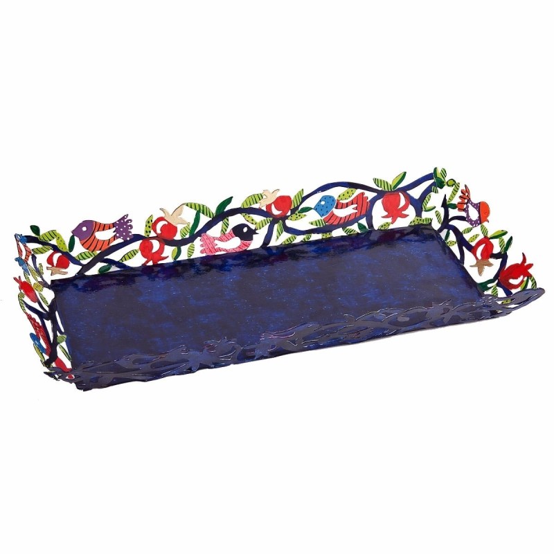 Yair Emanuel Tray - Multicolored Pomegranates