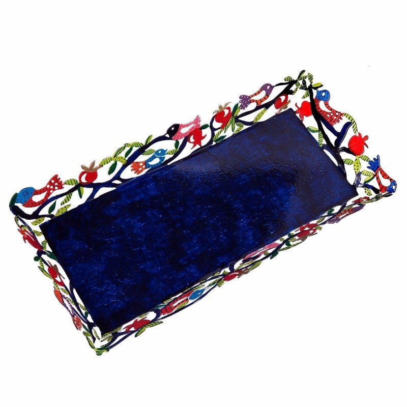 Yair Emanuel Tray - Multicolored Pomegranates