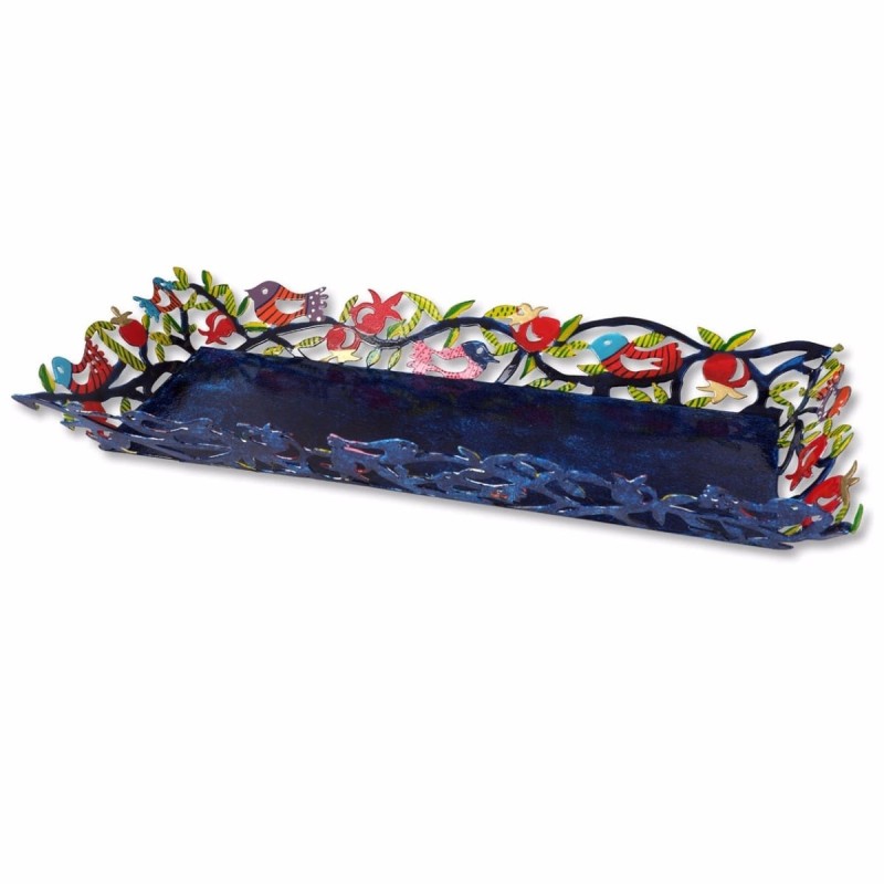 Yair Emanuel Tray - Multicolored Pomegranates