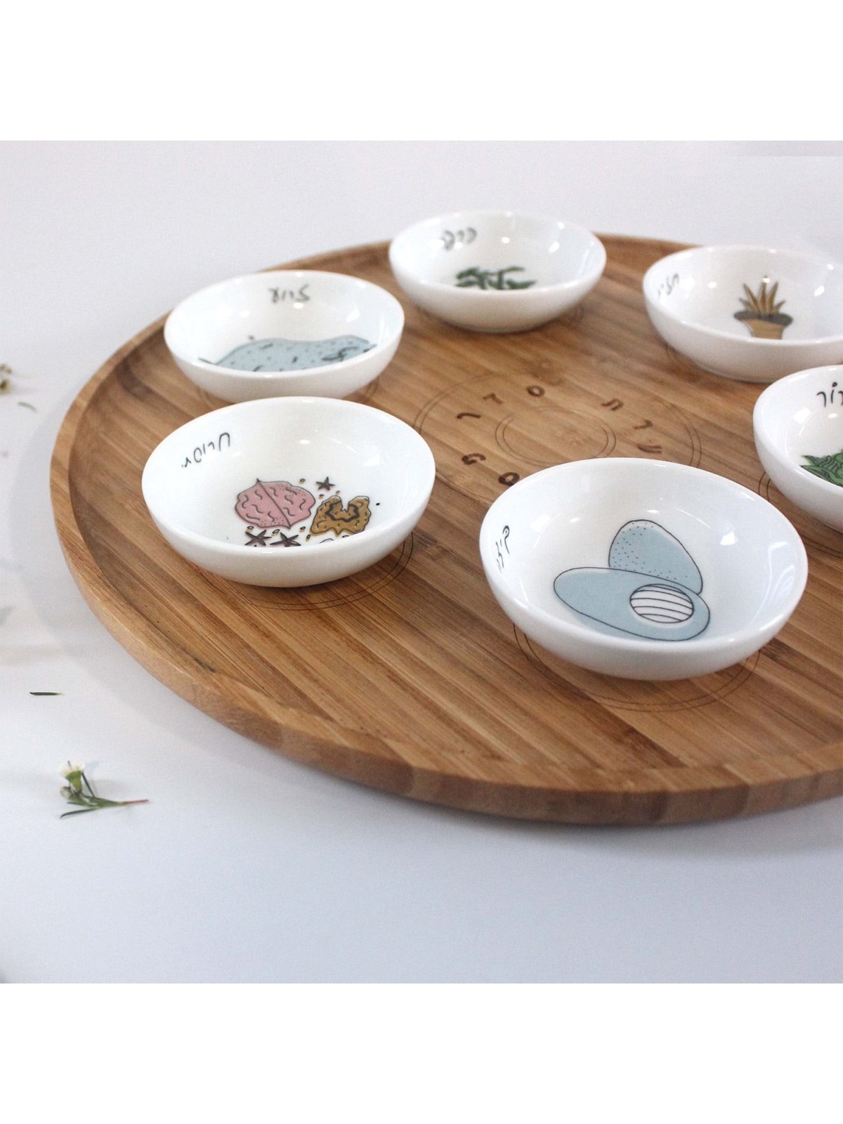 Modern Bamboo Passover Seder Plate by Mickala Design