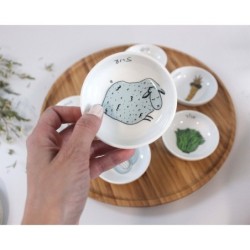 Modern Bamboo Passover Seder Plate by Mickala Design