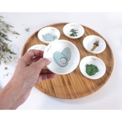 Modern Bamboo Passover Seder Plate by Mickala Design