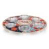 Passover Seder Plate with Multicolored Pomegranate Design by Dorit Jud