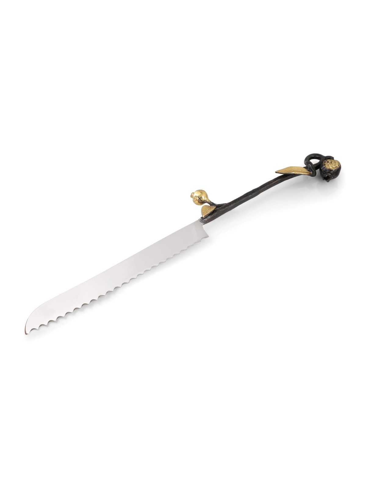 Yair Emanuel Copper Challah Knife with Pomegranates