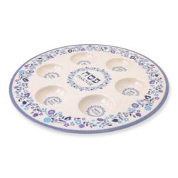 Stylish Passover Seder Plate With Floral Design