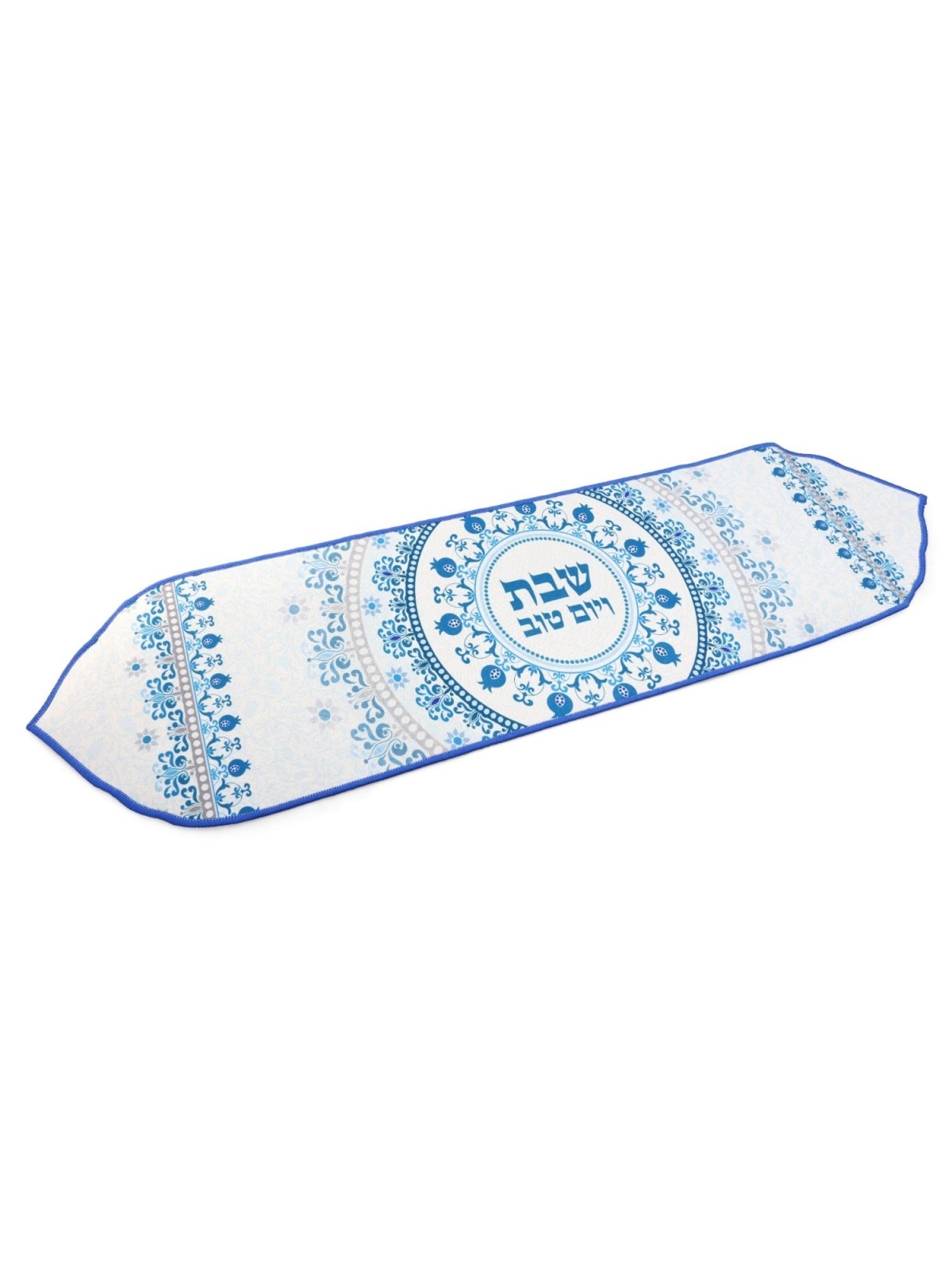 Heat-Resistant Blue Pomegranate Design Table Runner