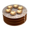 Three-Leveled Seder Plate By Agayof Design (Choice of Colors)