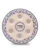 Floral Themed Passover Seder Plate & Matzah Tray Set - Blue and Purple