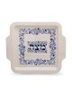 Floral Themed Passover Seder Plate & Matzah Tray Set - Blue and Purple