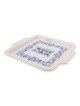 Floral Themed Passover Seder Plate & Matzah Tray Set - Blue and Purple
