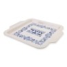Floral Themed Passover Seder Plate & Matzah Tray Set - Blue and Purple