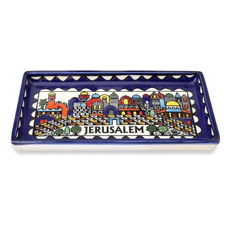 Armenian Ceramic Jerusalem Tray