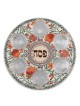 Passover Seder Plate with Floral & Pomegranate Design by Dorit Judaica