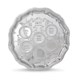 Decorative Seder Plate (Nickel-Plated Metal)