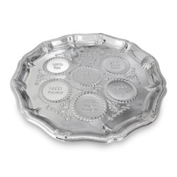 Decorative Seder Plate (Nickel-Plated Metal)