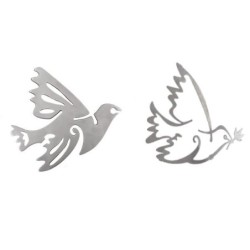 Yair Emanuel Doves of Peace Aluminum Trivet (2 pieces)