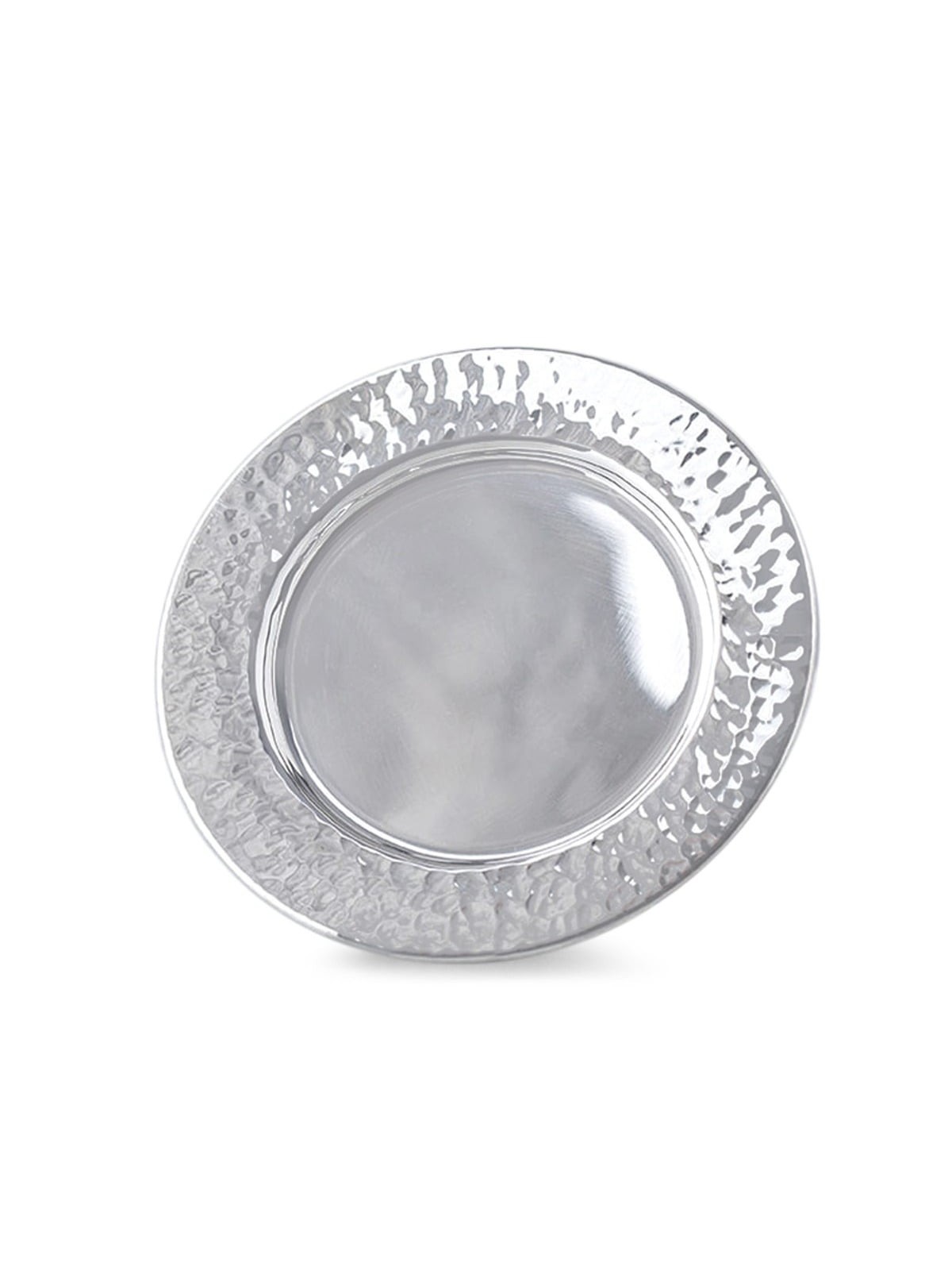 Bier Judaica Handcrafted Sterling Silver Plate For Kiddush Cup With Ha
