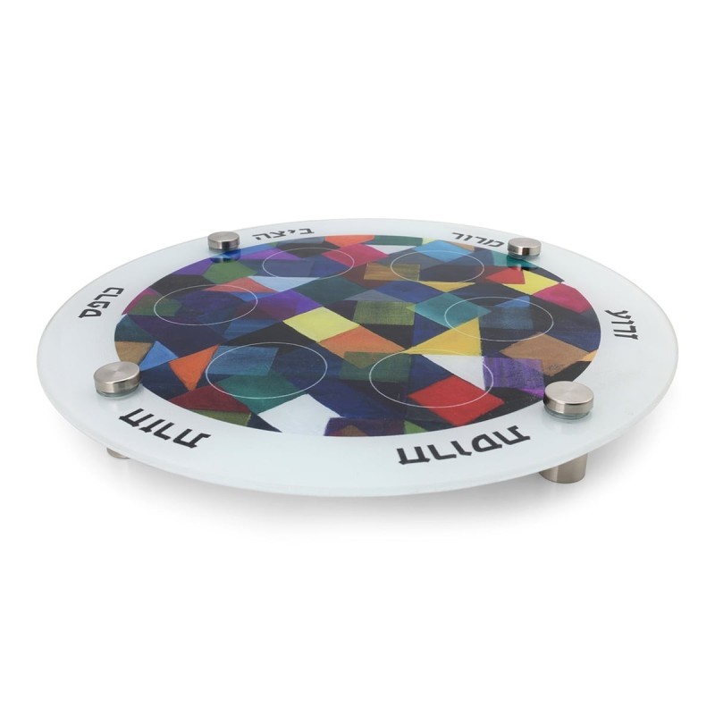 Passover Seder Plate With Modern Art Design By Jordana Klein