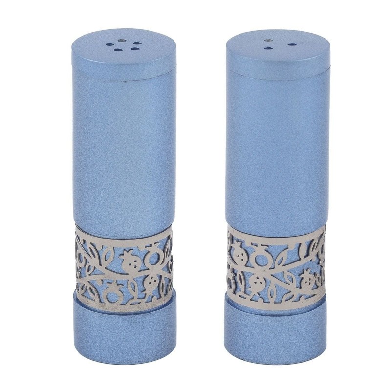 Yair Emanuel Anodized Aluminum Pomegranates Salt and Pepper Shakers -