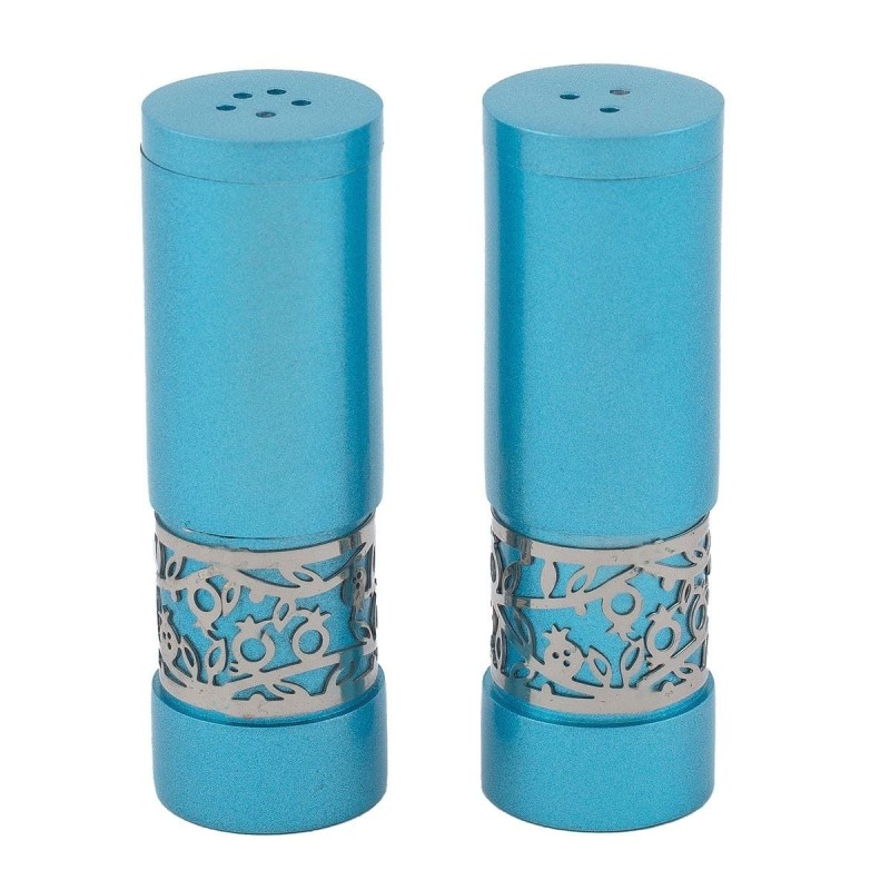 Yair Emanuel Anodized Aluminum Pomegranates Salt and Pepper Shakers -