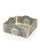 Designer Seder Plate and Matzah Tray Set with Pomegranate Mandala Desi