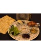 Designer Seder Plate and Matzah Tray Set with Pomegranate Mandala Desi