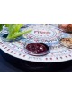 Designer Seder Plate and Matzah Tray Set with Pomegranate Mandala Desi