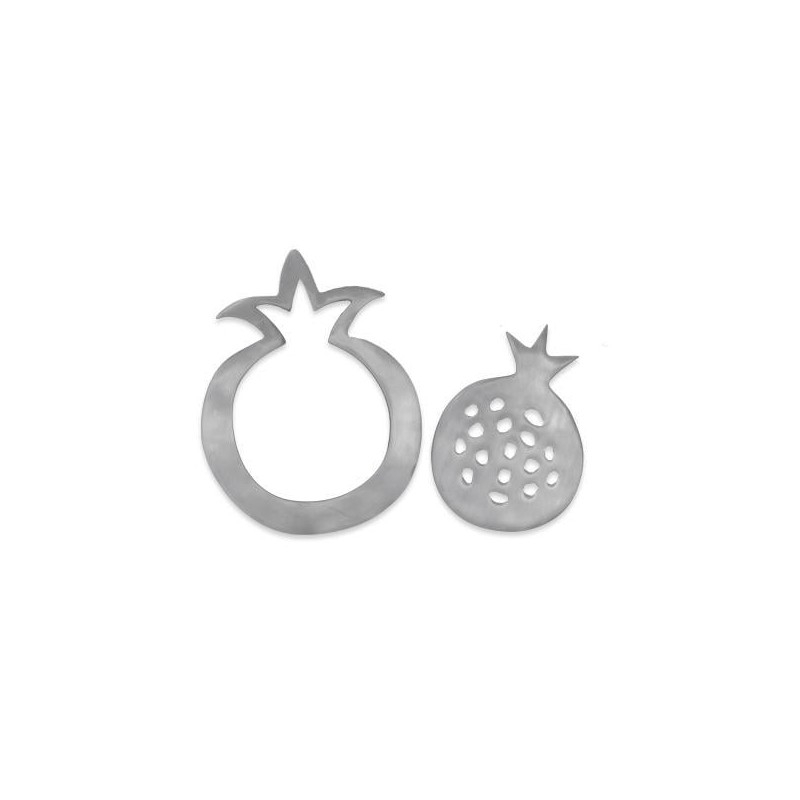 Yair Emanuel Aluminum 2-Piece Trivet Set - Pomegranate