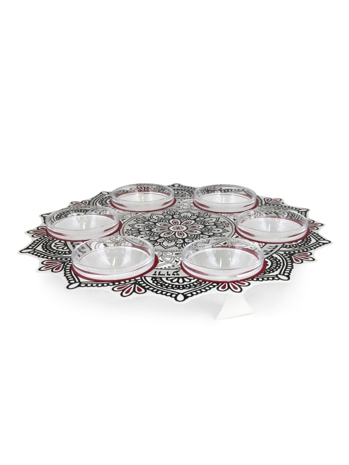 Seder Plate With Floral Mandala Design By Dorit Judaica