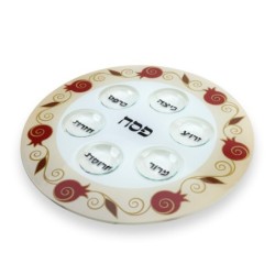 Must-Have Passover Seder Set By Lily Art - Pomegranates (Red)