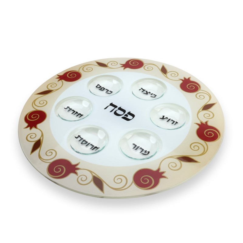 Must-Have Passover Seder Set By Lily Art - Pomegranates (Red)