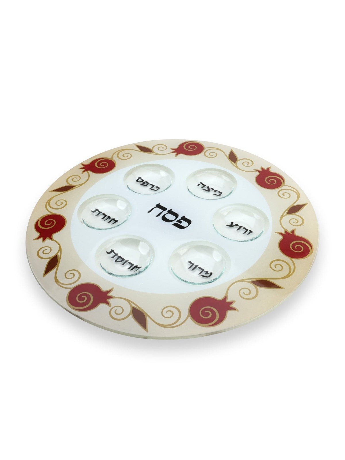 Must-Have Passover Seder Set By Lily Art - Pomegranates (Red)