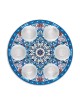 Seder Plate With Blue and Orange Flower Design By Dorit Judaica