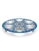 Seder Plate With Blue and Orange Flower Design By Dorit Judaica
