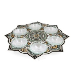 Seder Plate With Arabesque Mandala Design By Dorit Judaica
