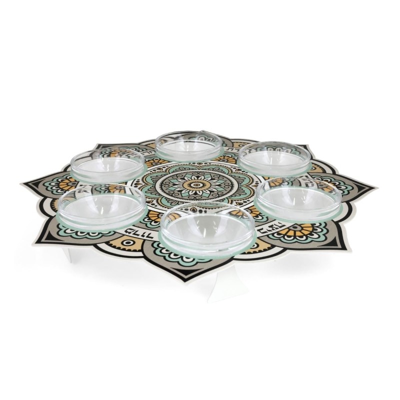 Seder Plate With Arabesque Mandala Design By Dorit Judaica