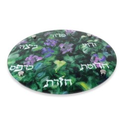 Glass Seder Plate By Jordana Klein - Flowers in the Judean Hills