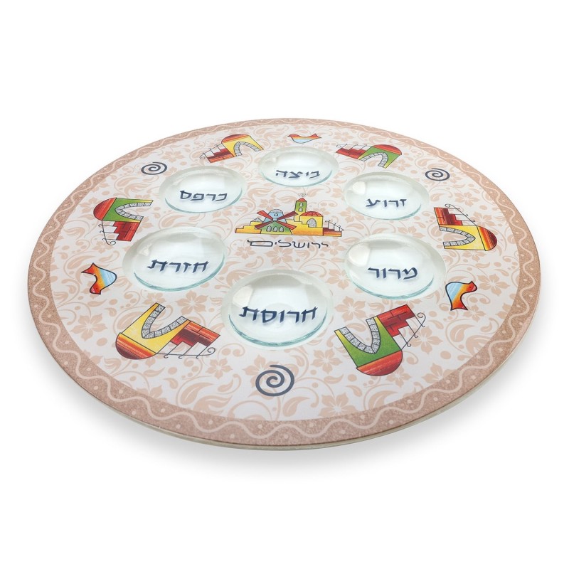 Designer Jerusalem Themed Seder Plate