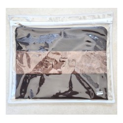 Two Tone Chocolate Brown Faux Leather Talli... | Talit & Tefillin Bags