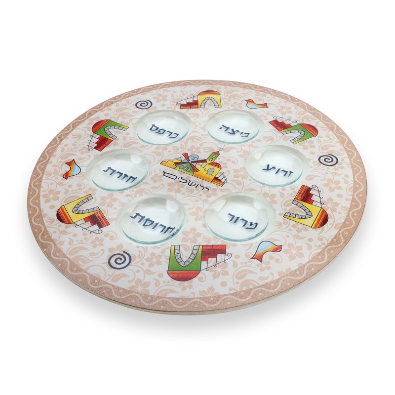 Designer Jerusalem Themed Seder Plate